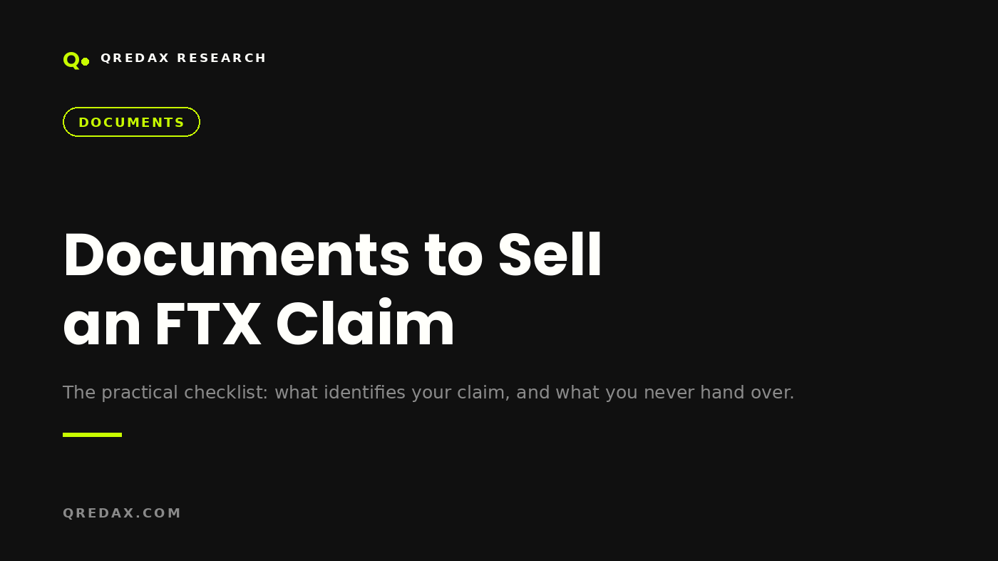 What Documents Do You Need to Sell an FTX Claim? - Qredax Research