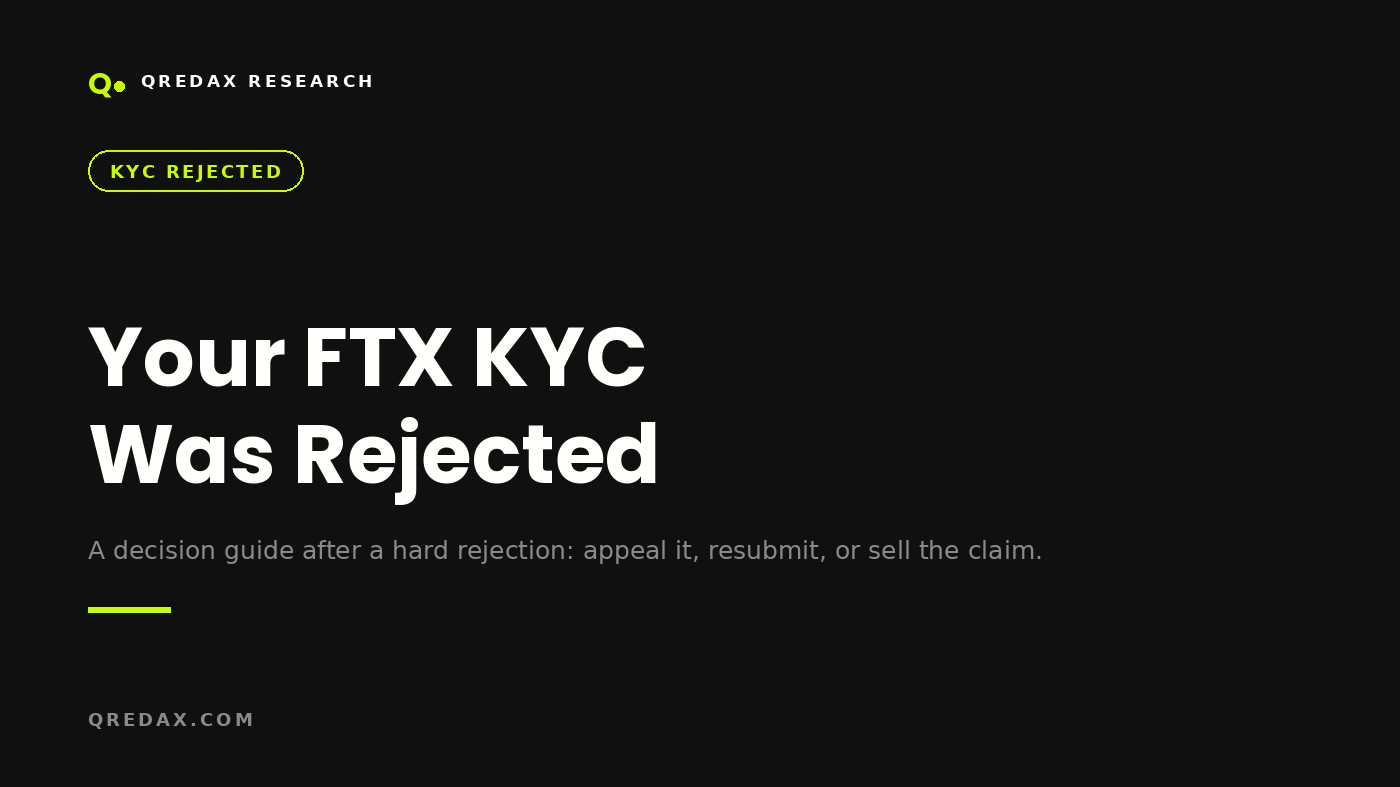 Your FTX KYC Was Rejected - What Now? - Qredax Research