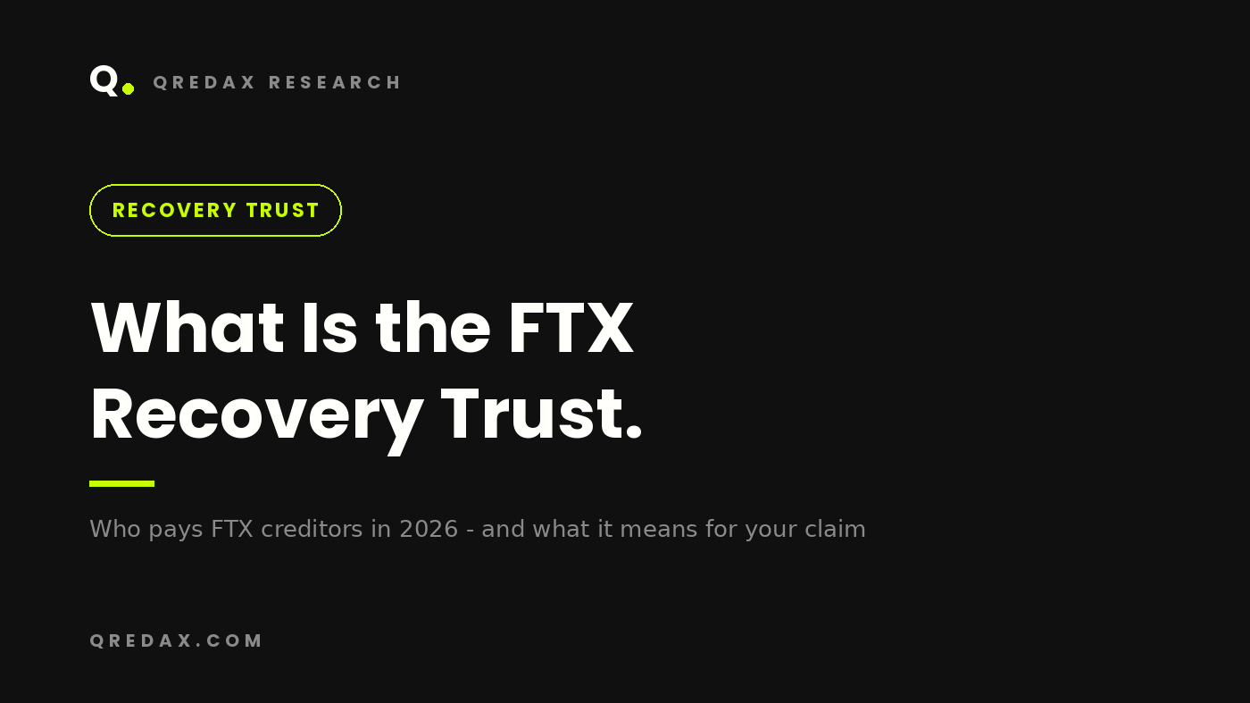 What is the FTX Recovery Trust - who pays FTX creditors in 2026, Qredax Research