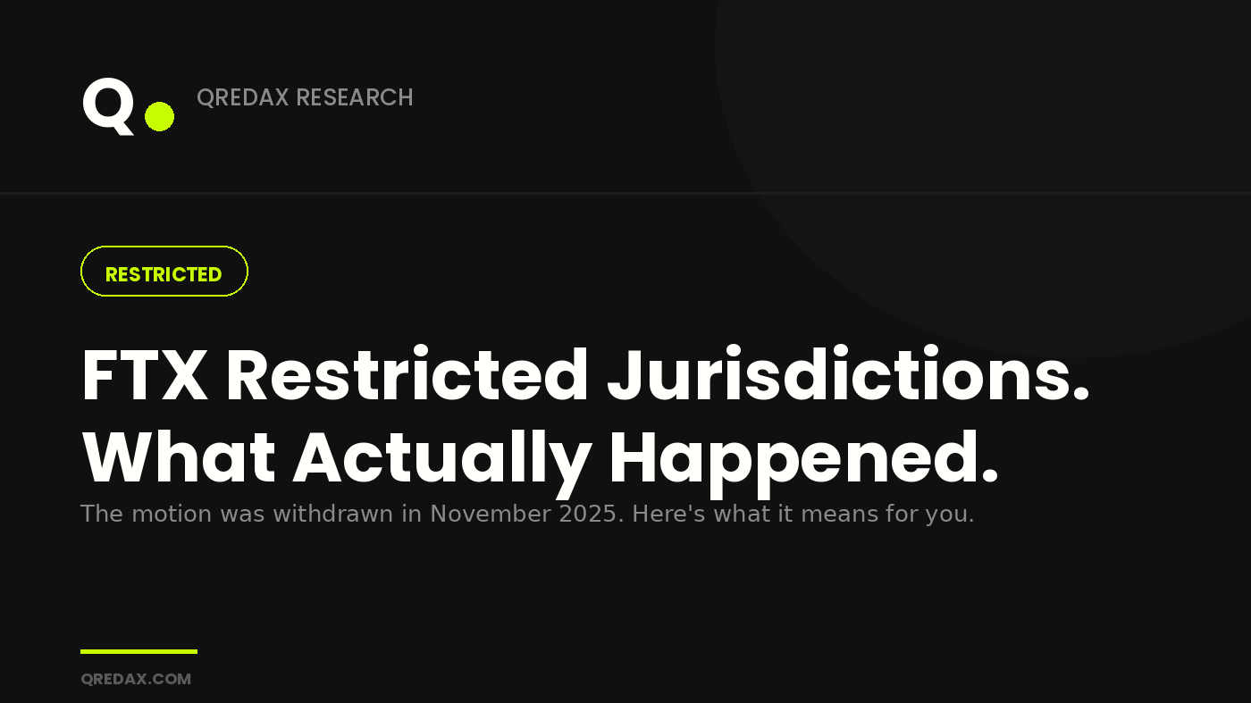 FTX Restricted Jurisdictions - CIS impact, by Qredax