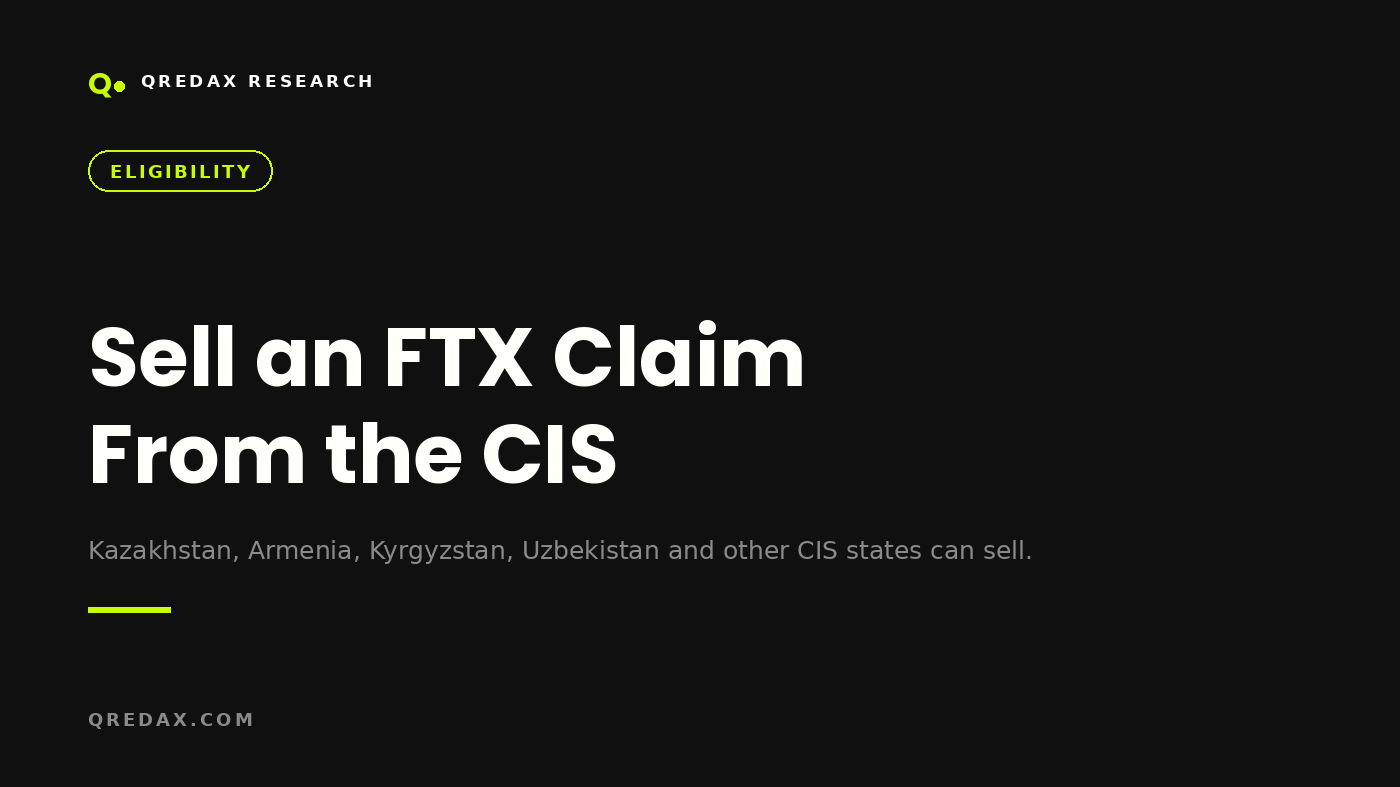 Selling an FTX Claim From Kazakhstan and the CIS - Qredax Research