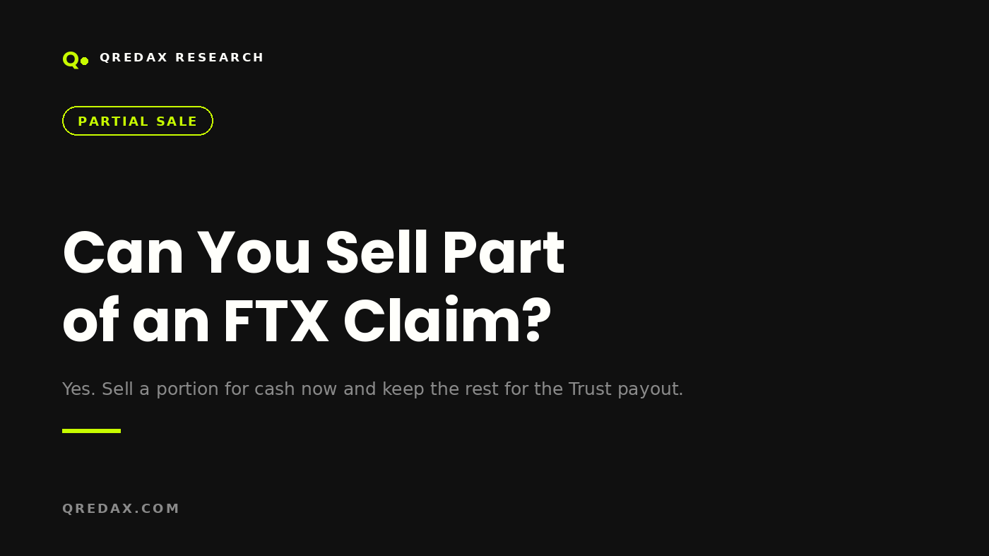 Can You Sell Part of an FTX Claim? - Qredax Research